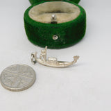 Sterling Silver Venetian Gondolier Charm Pendant Vintage c1970