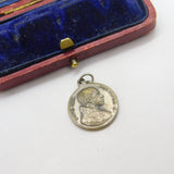 Sterling Silver Tourist Scala Santa Rome Medallion Coin Charm Vintage c1970