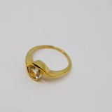 Gold On Sterling Silver White Topaz Dress Ring Vintage c1970 Size P 1/2