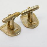 Pair of Sterling Silver & Enamel Masonic Crested Cufflinks Vintage Birmingham