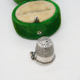 Sterling Silver Sewing Thimble Charm Pendant Vintage c1970