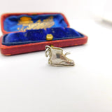 Sterling Silver Openable Just Married Boot Charm Pendant Vintage c1970