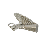Sterling Silver Musical Harp Charm Pendant Vintage c1970