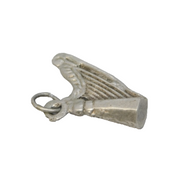 Sterling Silver Musical Harp Charm Pendant Vintage c1970