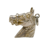 Sterling Silver Horse's Head Charm Pendant Vintage c1970s