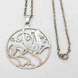 Shetland Scottish Sterling Silver Quendale Beast Pendant Necklace Vintage