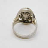Sterling Silver Comedy & Tragedy Spinning Dress Ring Vintage c1970s