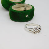 Sterling Silver Celtic Knot Style Ring Vintage c1970 Size O