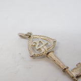 Sterling Silver 21st Birthday Key by Nuvo Charm Pendant Vintage c1970