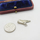 Sterling Silver Concert Harp Charm Pendant Vintage c1970