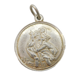 Sterling Silver St Christopher Travel Charm Pendant Vintage c1970s