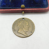 Kign George III 'The Good Old Days' Gaming Counter Coin Pendant Antique