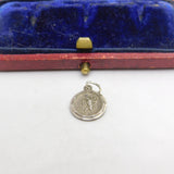 Sterling Silver St Christopher Travel Charm Pendant Vintage c1970
