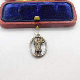 Sterling Silver St Christopher Travel Charm Pendant Vintage c1970