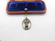 Sterling Silver St Christopher Travel Charm Pendant Vintage c1970