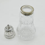 Sterling Silver Floral & Cut Glass Sugar Caster Vintage 1993 Birmingham