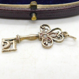 Sterling Silver Commemorative 21st Birthday Key Charm Pendant Vintage c1970