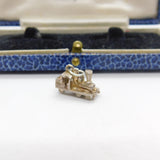 Sterling Silver Old Fashioned Train Charm Pendant Vintage c1970