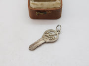 Sterling Silver I Love You Key Charm Pendant Vintage c1970