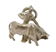 Sterling Silver Spanish Matador Charm Pendant Vintage c1970