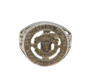Sterling Silver Manchester United Football Club Signet Ring Vintage c1990s