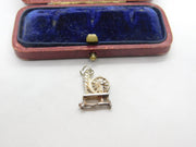 Sterling Silver Spinning Wheel Charm Pendant Vintage c1970