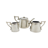 Edwardian Sterling Silver Miniature Three-Piece Teaset Antique Sheffield