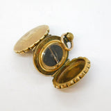 Victorian 9ct Gold Back & Front Double Sided Sweetheart Locket Antique c1860s