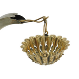 19th Century French .950 Silver Gilt Floral Tea Strainer Antique c1880s