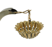 19th Century French .950 Silver Gilt Floral Tea Strainer Antique c1880s