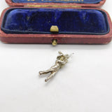 Sterling Silver Traditional Golfer Golfing Charm Pendant Vintage c1970