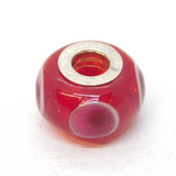 Sterling Silver Rhonna Sutton Glass Bead Charm Pendant Vintage c1970