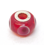 Sterling Silver Rhonna Sutton Glass Bead Charm Pendant Vintage c1970