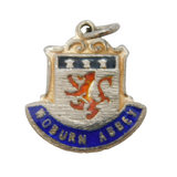 Sterling Silver Woburn Abbey Shield Enamel Charm Pendant Vintage c1970