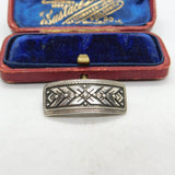 Soviet Union Sterling Silver Brooch Cross Form Vintage c1970 KK8