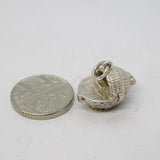 Sterling Silver Opening Moses Basket Charm Pendant Vintage c1970