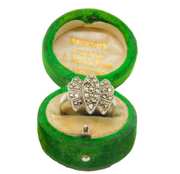 Sterling Silver Marcasite Art Deco Dress Ring Antique c1930 Size O