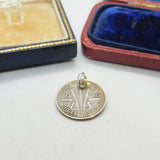 Sterling Silver Three Pence Australia Charm Pendant 1943