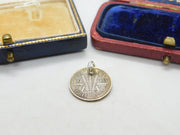 Sterling Silver Three Pence Australia Charm Pendant 1943