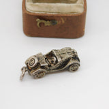 Sterling Silver Motor Car Charm Pendant Vintage c1970