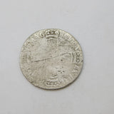 King William II Early Milled Silver Sixpence Coin Antique c1700 Worn