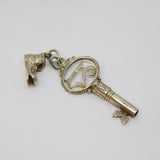 Sterling Silver "21" Key & Old Boot Charm Pendant Vintage c1970