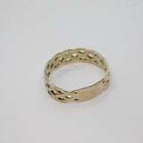Sterling Silver Open Braid Style Identity Band Ring Vintage c1970 Size U