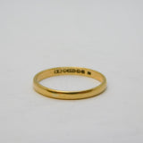 Art Deco 9ct Yellow Gold Wedding Band Ring Antique 1941 Birmingham