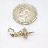 Sterling Silver Dancing Ballerina Charm Pendant Vintage c1970