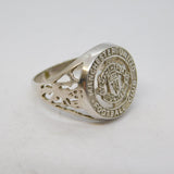 Sterling Silver Manchester United Football Club Signet Ring Vintage c1990s