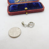 Sterling Silver Crystal Drop Charm Pendant Vintage c1970