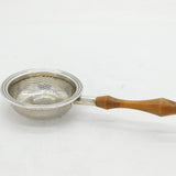 Sterling Silver & Wooden Handled Modernist Tea Strainer Vintage 1963 Birmingham