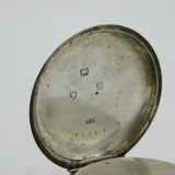 Victorian Sterling Silver Lake Scene Fusee Pocket Watch Antique 1879 London