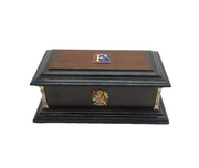 Sterling Silver & Enamel Mounted Hardwood 'Freedom of the Borough' Box Vintage